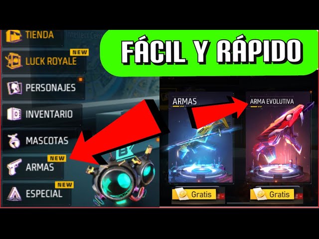 como puedo obtener armas evolutivas en free fire